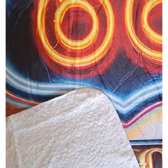 New Route 66 Highway Diner Scene Thick Fleece Throw Gift Blanket Neon Road Sign - Picture 4 of 6